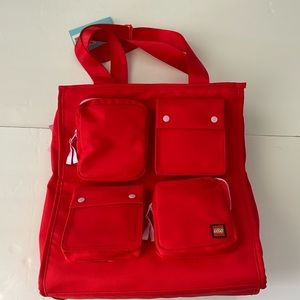 Lego Weekender Utility Pockets Tote Bag - LEGO® Collection x Target Red